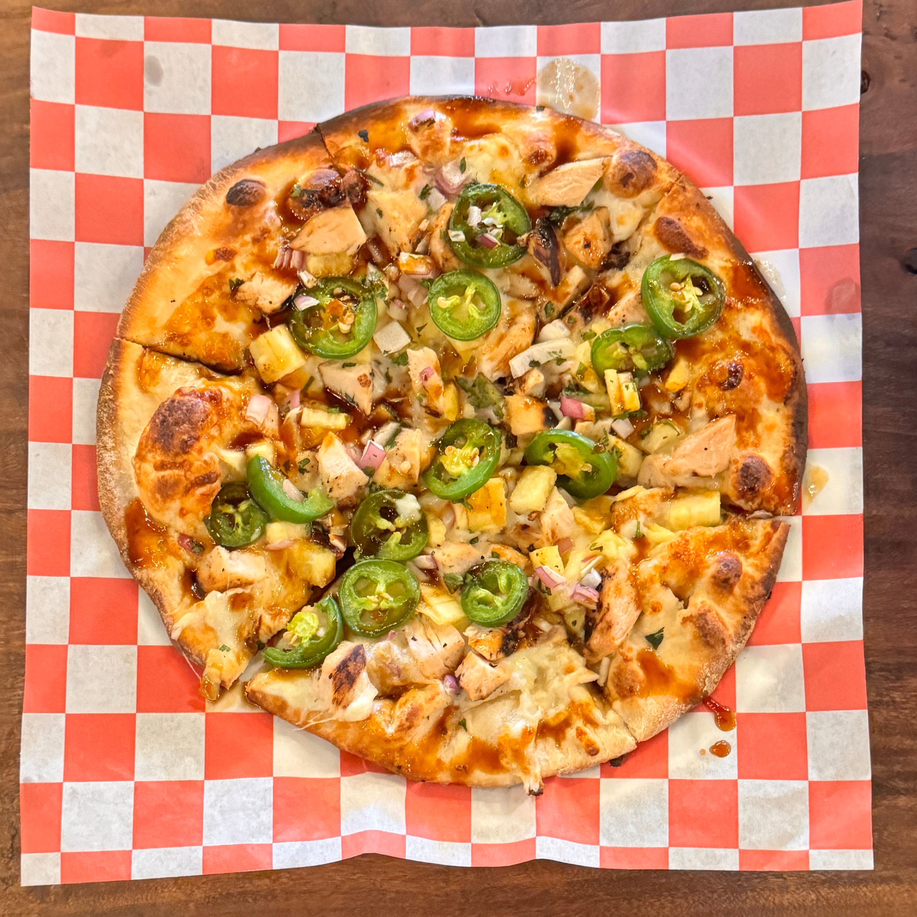 Chicken Teriyaki Pizza.
