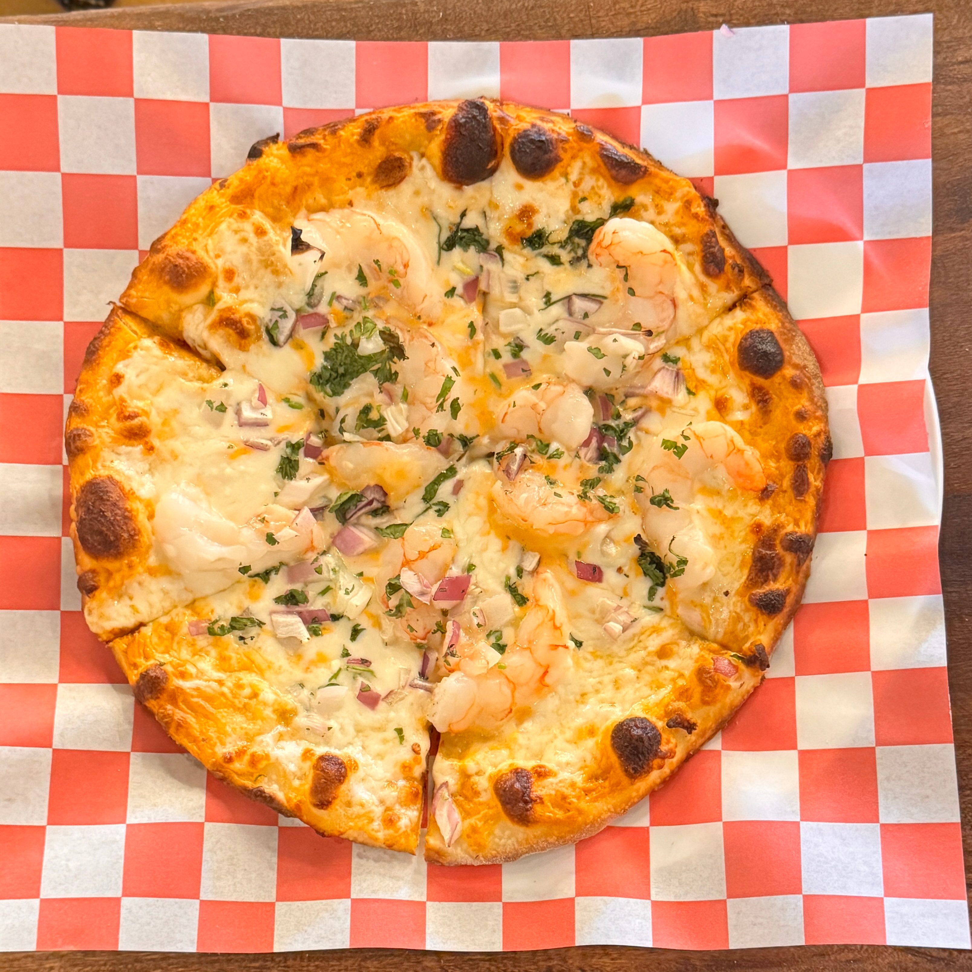 Chipotle Shrimp Pizza.