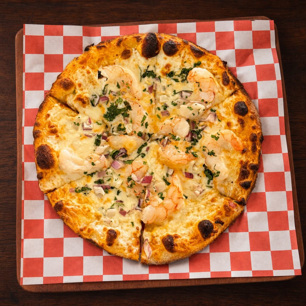 Chipotle Shrimp Pizza.